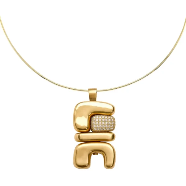 Joelle Kharrat Air 2 Totem Pendant with Diamonds