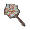 Silvia Furmanovich Antique Carpet Marquetry Hand Mirror