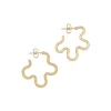 Bea Bongiasca Asymmetrical Flower Hoop Earrings