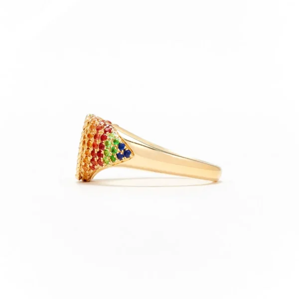 Yvonne Léon Baby Heart Rainbow Ring