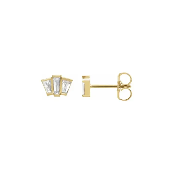 Tiny Gods Baguette Diamond Studs