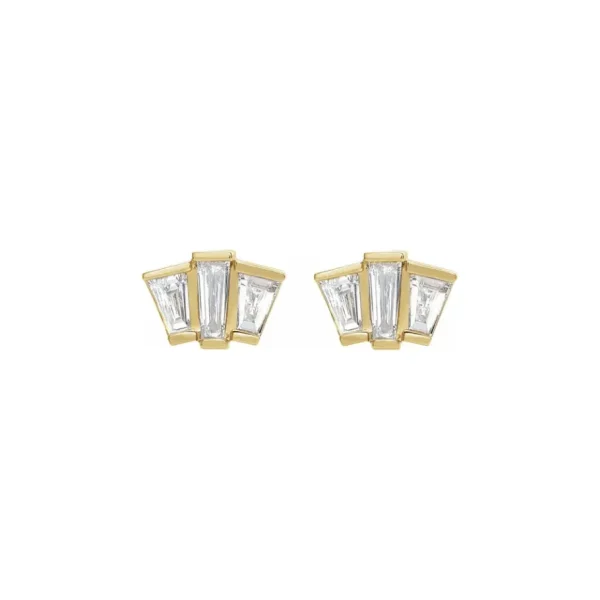 Tiny Gods Baguette Diamond Studs