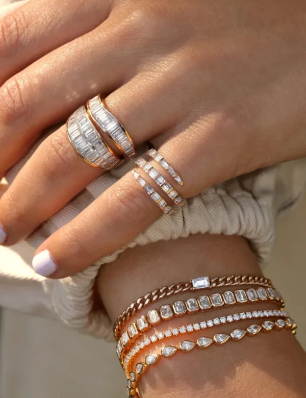 Anita Ko Baguette Diamond Wave Ring