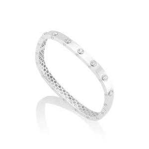 TinyGods Bezel Set Diamond Bangle