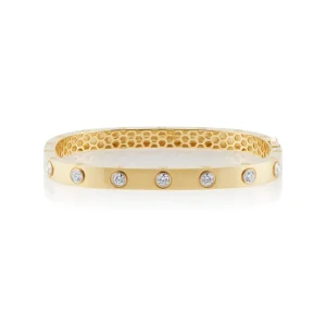 TinyGods Bezel Set Diamond Bangle
