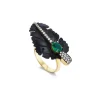Silvia Furmanovich Black Carved Feather Ring