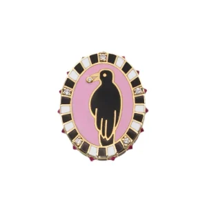 Holly Dyment Black Raven Enamel Ring