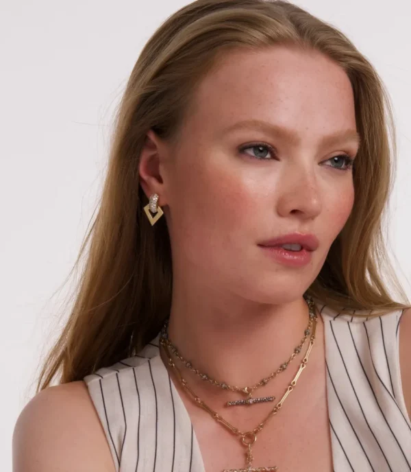 Dries Criel Brute Diamond Hanging Earrings