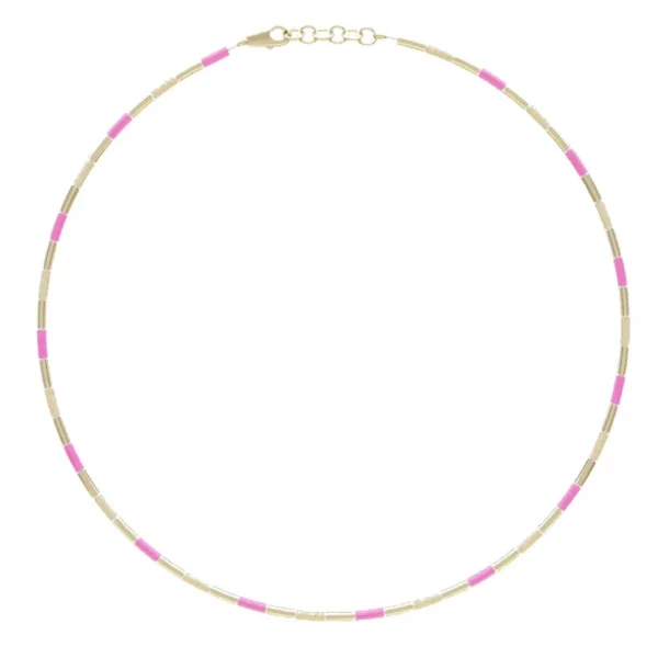 Bea Bongiasca Bubblegum Pink Tubini Necklace