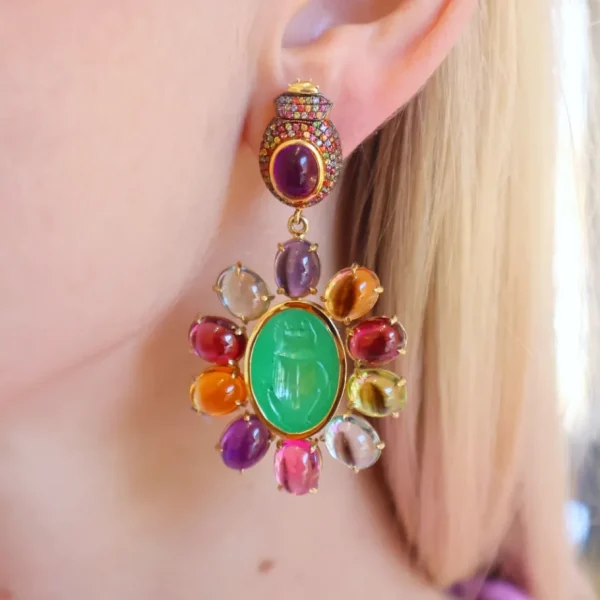 Daniela Villegas Byzantine Scarab Earrings