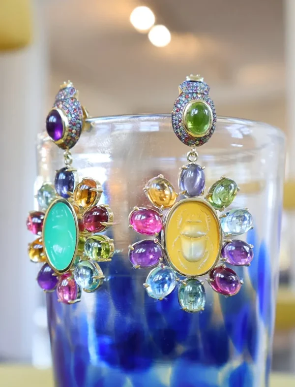 Daniela Villegas Byzantine Scarab Earrings