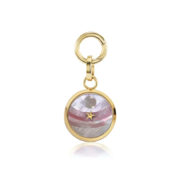 Anna Maccieri Rossi Carpe Diem Pink Mosaic Moon Pendant