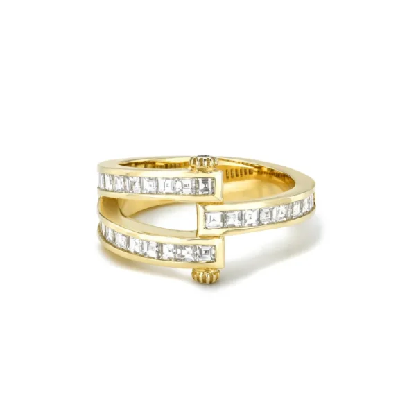 Retrouvai Carre Cut Diamond Magna Ring