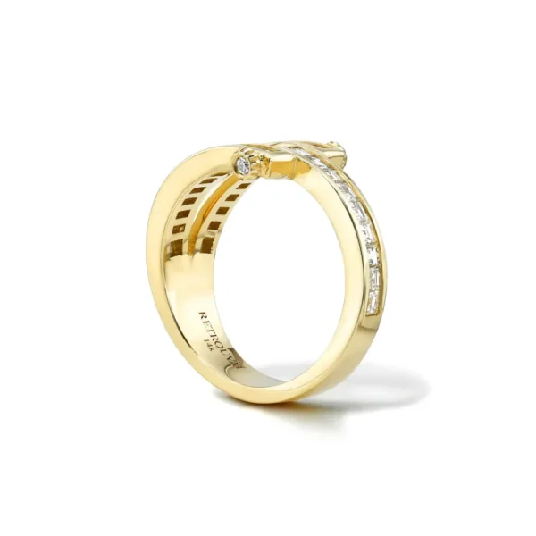 Retrouvai Carre Cut Diamond Magna Ring