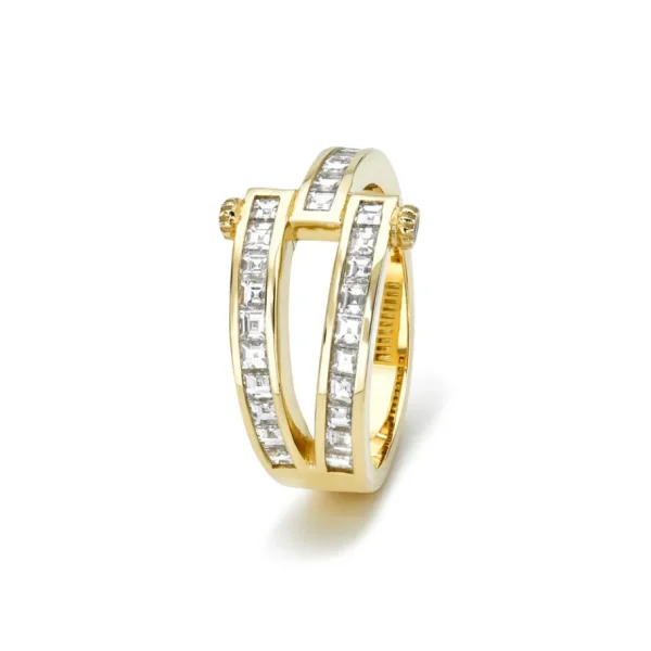 Retrouvai Carre Cut Diamond Magna Ring