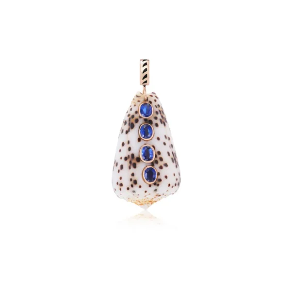 Dezso Conus Shell with Kyanite Pendant