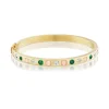 Jenna Blake Coral, Emerald & Diamond Gypsy Bangle