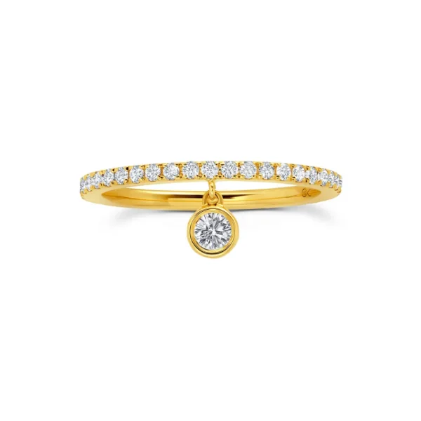 Graziela Dangly Diamond Half Band Ring