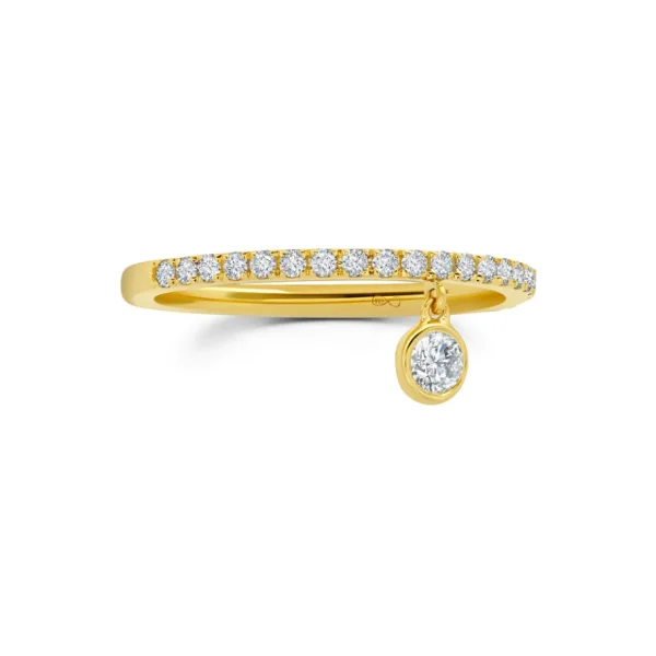 Graziela Dangly Diamond Half Band Ring