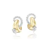 Nikos Koulis Diamond and Gold Curve ME Earrings