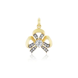 Sylva & Cie Diamond Bow Pendant