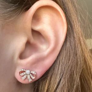 Anita Ko Diamond Bow Studs