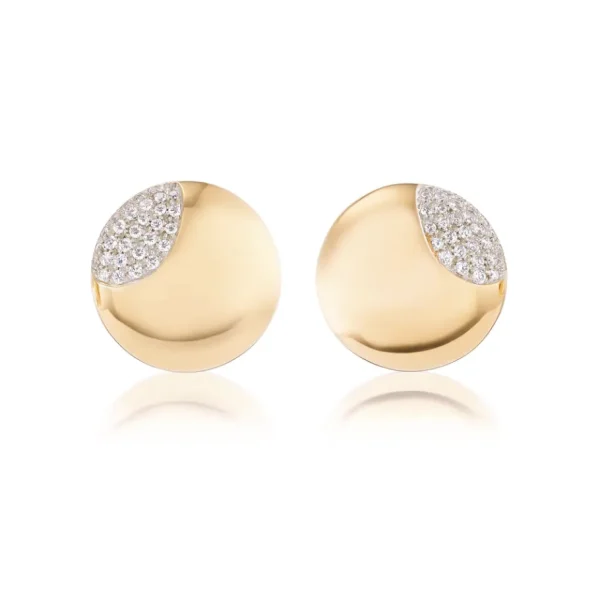 TinyGods Diamond Button Earrings