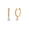 Anita Ko Diamond Huggies with Pear Drop