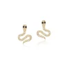 Tiny Gods Diamond Pave Snake Studs