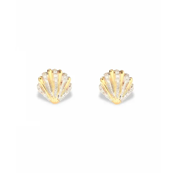 Yvonne Léon Diamond Shell Coquillage Earrings