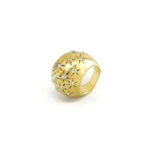 Jenna Blake Diamond Stardust Dome Ring