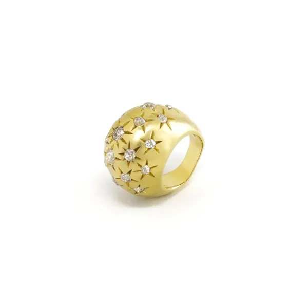 Jenna Blake Diamond Stardust Dome Ring
