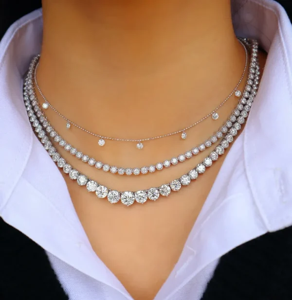 TinyGods 16" Diamond Tennis Necklace