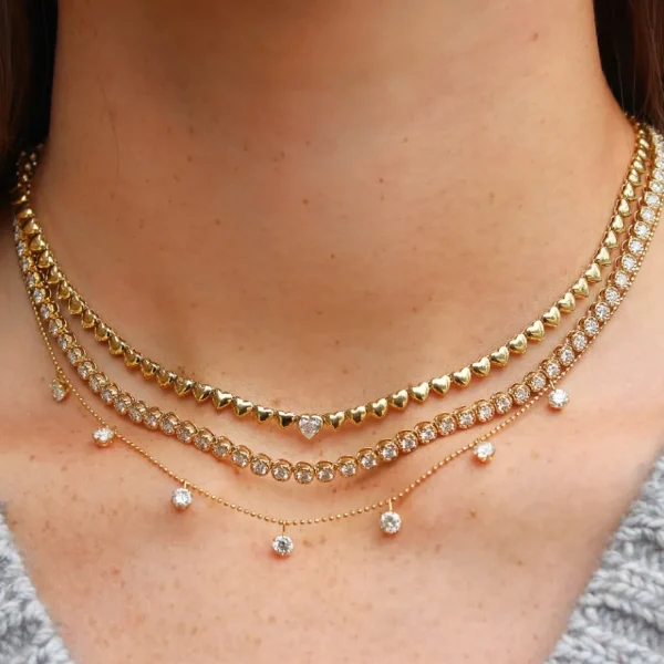 TinyGods 16" Diamond Tennis Necklace