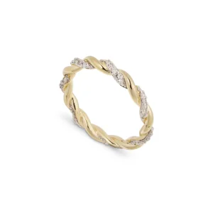 Lucy Delius Diamond Twisted Rope Ring