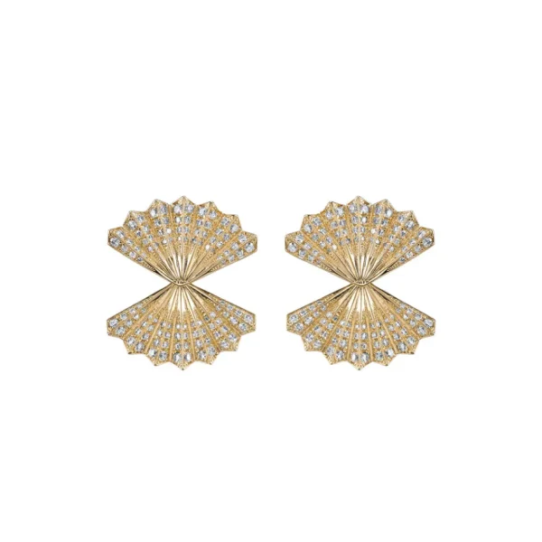 Anita Ko Double Fan Diamond Earrings