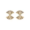 Anita Ko Double Fan Gold Earrings