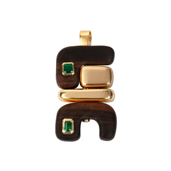 Joelle Kharrat Earth Totem Pendant with Emeralds
