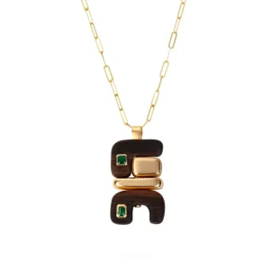 Joelle Kharrat Earth Totem Pendant with Emeralds