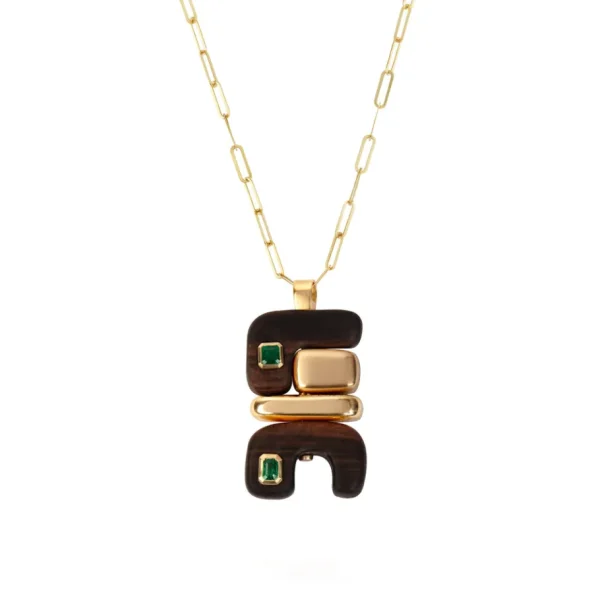 Joelle Kharrat Earth Totem Pendant with Emeralds