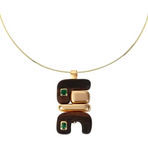 Joelle Kharrat Earth Totem Pendant with Emeralds