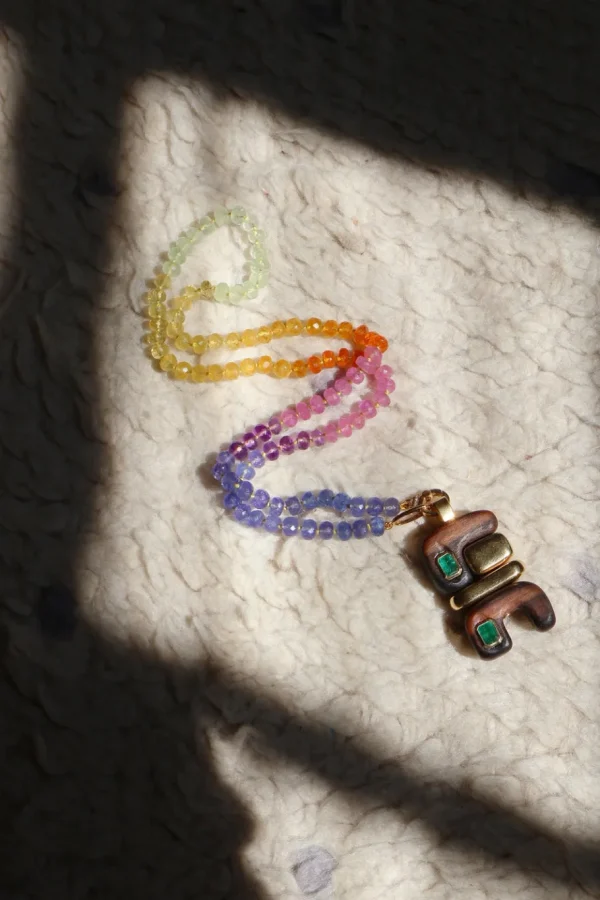 Joelle Kharrat Earth Totem Pendant with Emeralds