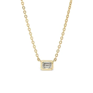 TinyGods Emerald Cut Diamond Solitaire Pendant