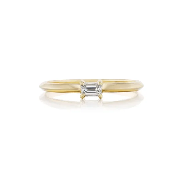 Tiny Gods Emerald Cut Diamond Stacker Band