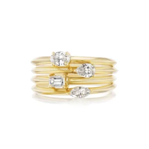 Tiny Gods Emerald Cut Diamond Stacker Band