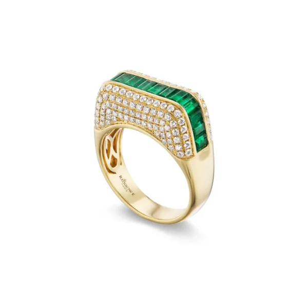 Rainbow K Emerald Empress Ring