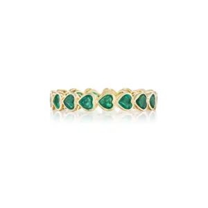 Tiny Gods Emerald Heart Eternity Band