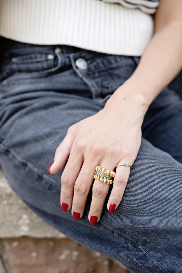 Tiny Gods Emerald Heart Eternity Band