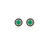 Goshwara Emerald Round Cabochon Studs