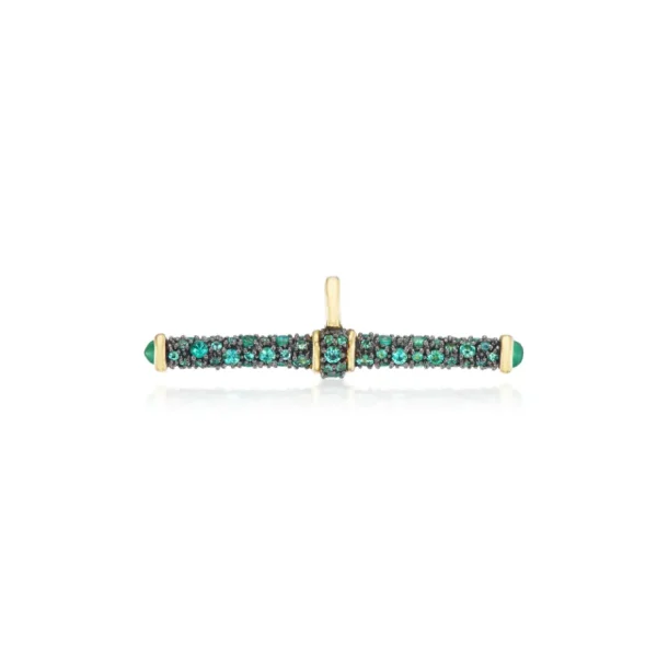 Lucy Delius Emerald T-Bar Pendant